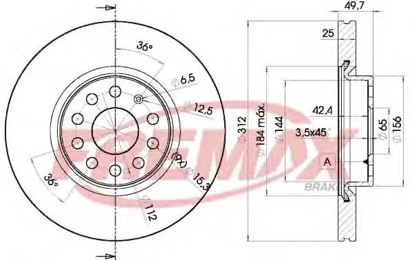 Compre CD7305V Bremsi Disco do freio dianteiro