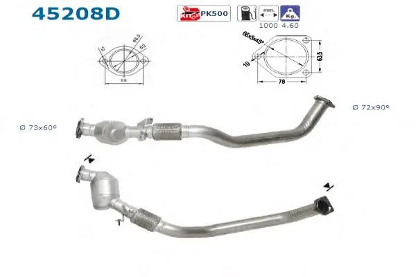 Convertidor - catalisador 45208D AS/Auto Storm