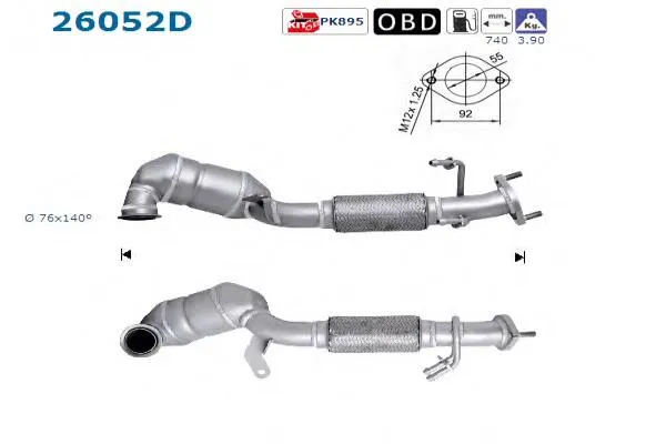 Convertidor - catalisador 090671 Bosal