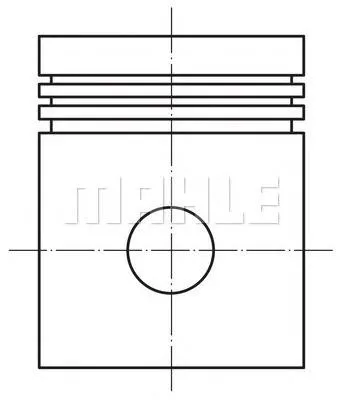 Pistão do kit para 1 cilindro, 1ª reparação ( + 0,25) 0122102 Mahle Original