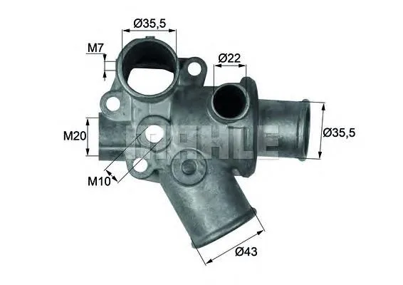 Caixa do termostato TI9480D Mahle Original