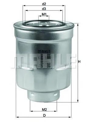 Filtro de combustível KC389 Mahle Original