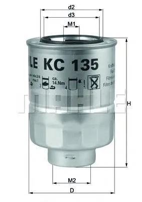 Filtro de combustível KC135 Mahle Original