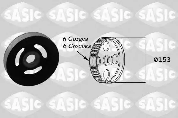 Polia de cambota 9654961080 Fiat/Alfa/Lancia