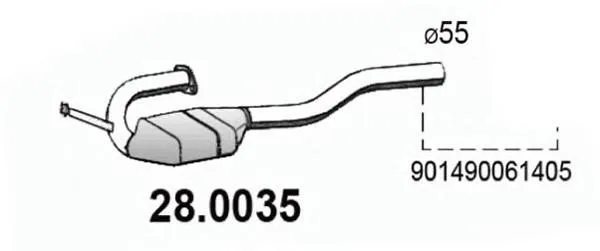 Convertidor - catalisador 280035 Asso