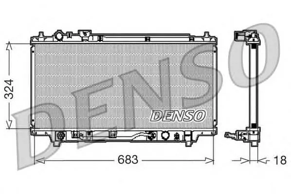 Radiador de esfriamento de motor B59615200D Mazda