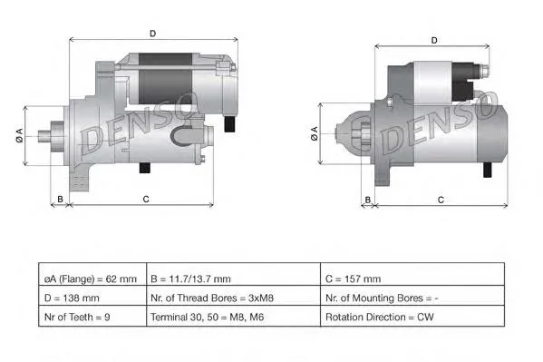 Motor de arranco DSN585 Denso