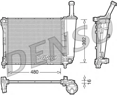 Radiador de esfriamento de motor 611770 Hart