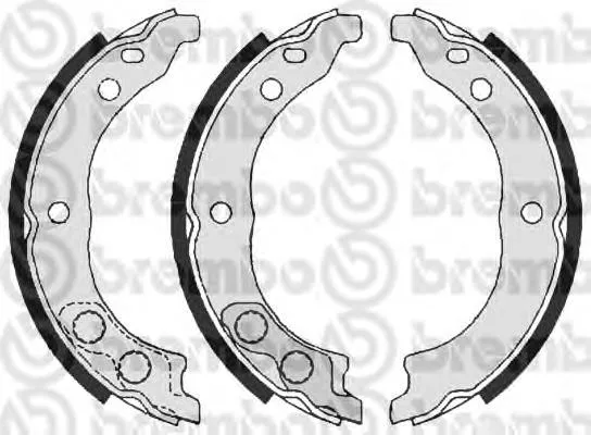 Sapatas do freio de estacionamento Brembo S61541 preço, a partir de