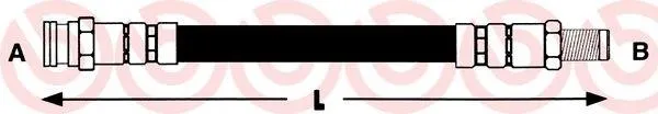 Mangueira do freio dianteira T61004 Brembo