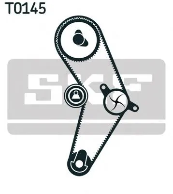 Correia do mecanismo de distribuição de gás, kit Fiat 500 312