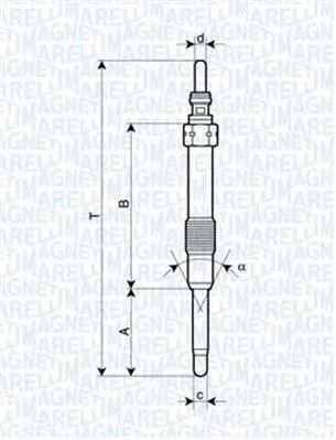 Vela de incandescência 062900053304 Magneti Marelli