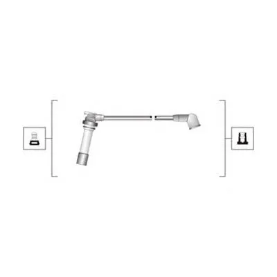 Fios de alta voltagem, kit 941319170078 Magneti Marelli