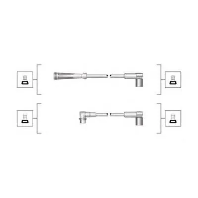 Fios de alta voltagem, kit 941319170024 Magneti Marelli