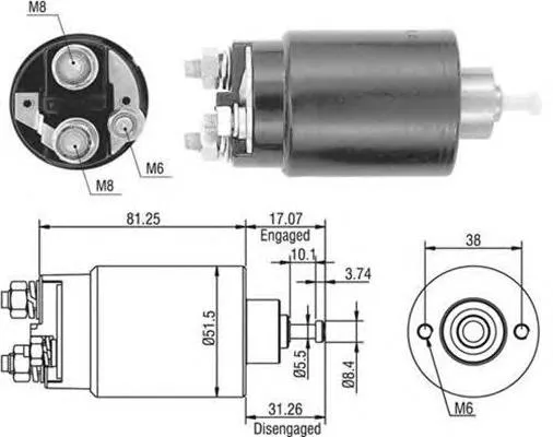 Relê retrator do motor de arranco 940113050404 Magneti Marelli