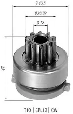 Roda-livre do motor de arranco 940113020423 Magneti Marelli