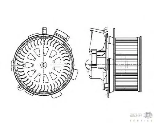 Motor de ventilador de forno (de aquecedor de salão) Peugeot 206 2A/C