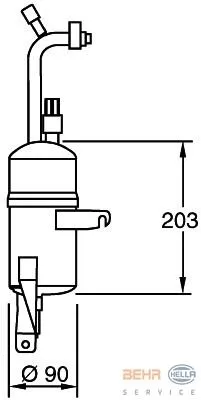 Tanque de recepção do secador de aparelho de ar condicionado 1S5H19E647AB Ford