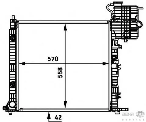 Radiador de esfriamento de motor 8MK376722041 HELLA
