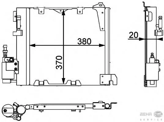 Radiador de aparelho de ar condicionado Opel Zafira F75