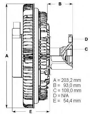 Acoplamento viscoso de ventilador de esfriamento LK101 Beru