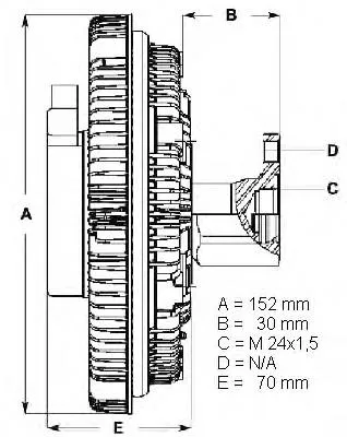 Acoplamento viscoso de ventilador de esfriamento LK016 Beru