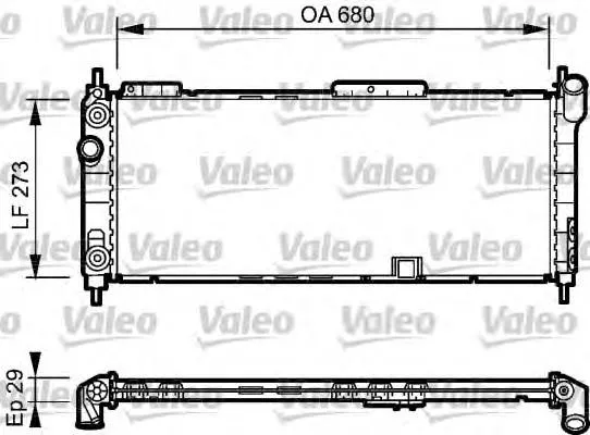 Radiador de esfriamento de motor 734271 VALEO