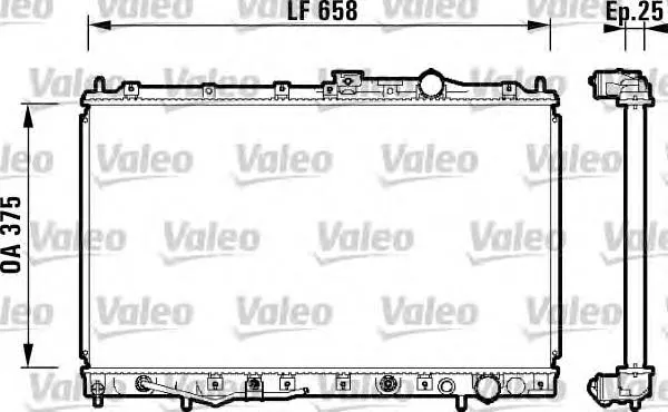 Radiador de esfriamento de motor MB845796 Mitsubishi