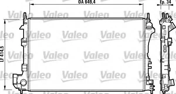 Radiador de esfriamento de motor 732877 VALEO
