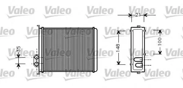 Radiador de forno (de aquecedor) 812327 VALEO