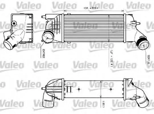 Radiador de intercooler 817639 VALEO