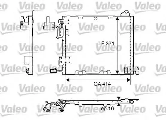 Radiador de aparelho de ar condicionado 817506 VALEO