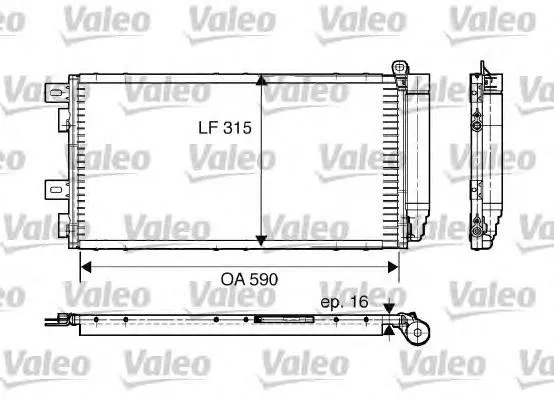 Radiador de aparelho de ar condicionado 817547 VALEO