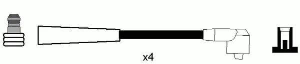 4193 Bougicord Fios de alta voltagem, kit