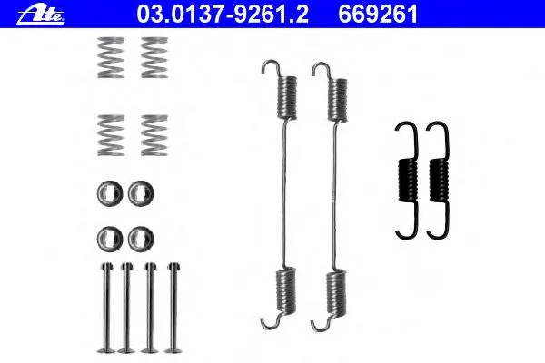 Kit de montagem das sapatas traseiras de tambor 7082146 Fiat/Alfa/Lancia