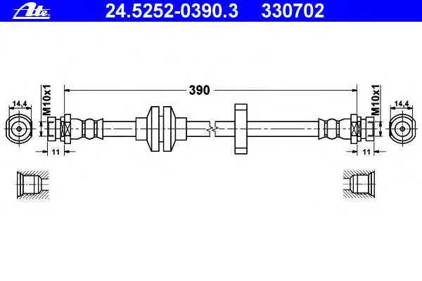 Mangueira do freio dianteira 24525203903 ATE