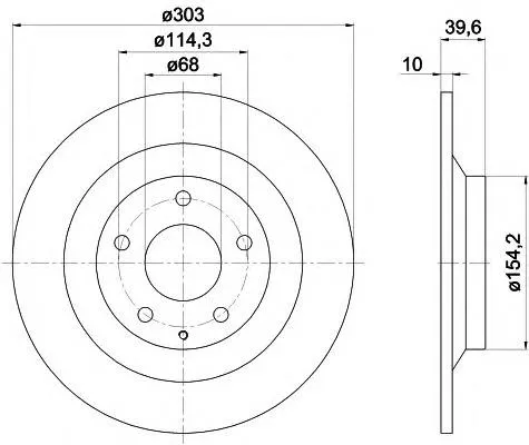 BDR270510 Open Parts Disco do freio traseiro