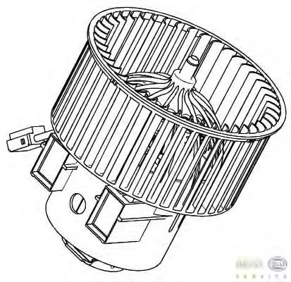 Motor de ventilador de forno (de aquecedor de salão) 8EW351040271 HELLA
