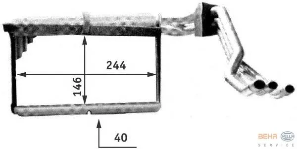 Radiador de forno (de aquecedor) AH137000P Mahle Original