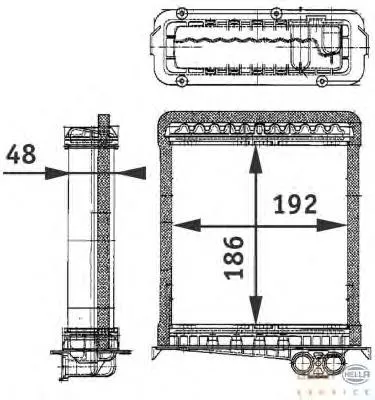 Radiador de forno (de aquecedor) 8FH351311751 HELLA
