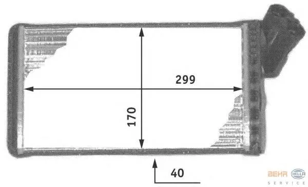 Radiador de forno (de aquecedor) 8FH351311731 HELLA