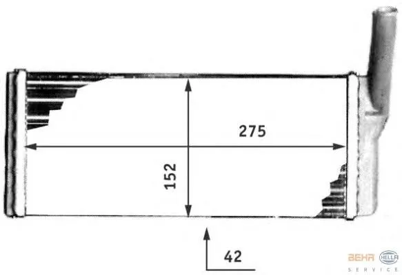Radiador de forno (de aquecedor) 8FH351311531 HELLA