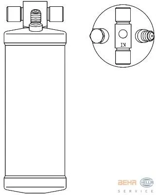 Tanque de recepção do secador de aparelho de ar condicionado 8FT351192551 HELLA