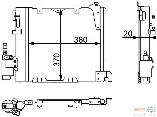 Radiador de aparelho de ar condicionado Opel Zafira F75