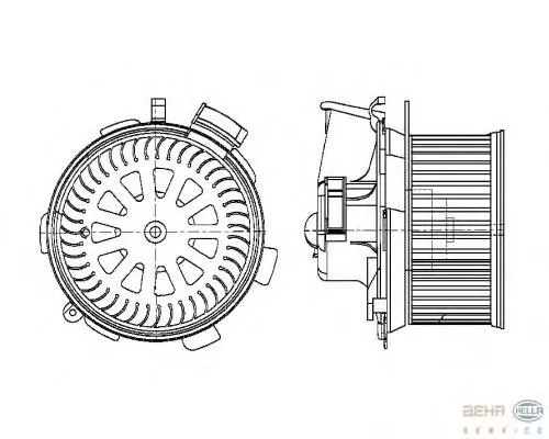 Motor de ventilador de forno (de aquecedor de salão) Peugeot 206 2A/C