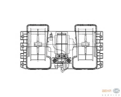 Motor de ventilador de forno (de aquecedor de salão) 8EW009158151 HELLA