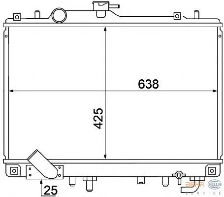 Radiador de esfriamento de motor MN153205 Mitsubishi