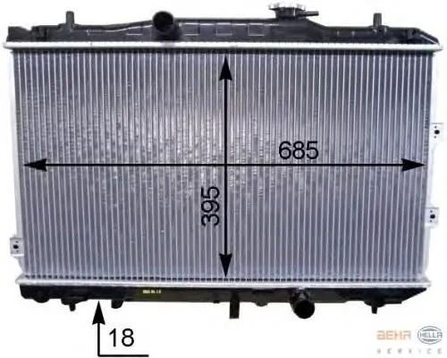 Radiador de esfriamento de motor 17400670 Profit