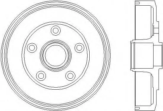 Tambor do freio traseiro GJ2126251A Mazda