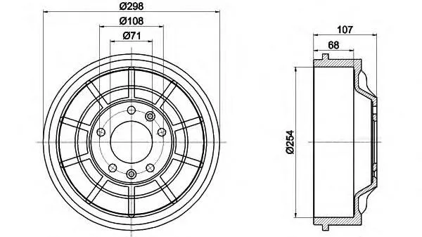 Tambor do freio traseiro 1401417180 Fiat/Alfa/Lancia